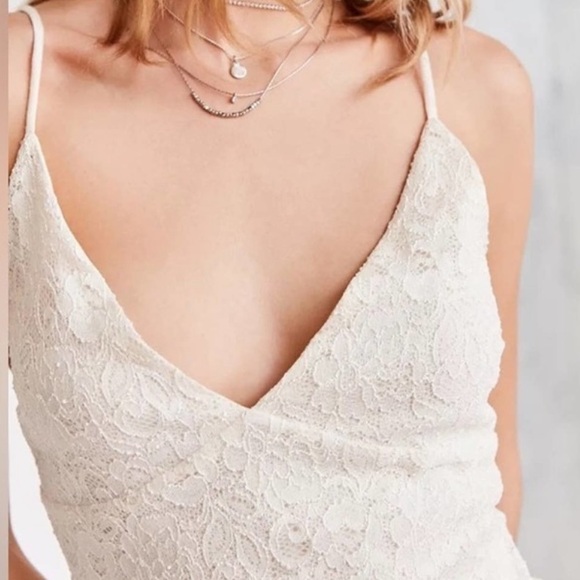 Urban Outfitters Cream Lace Mini Dress - Picture 3 of 6